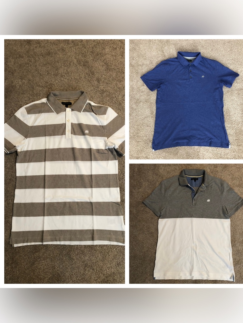 Banana Republic Men’s Polo Shirt, Dress Short Sleeve Shirts, Size L, Lot of 3